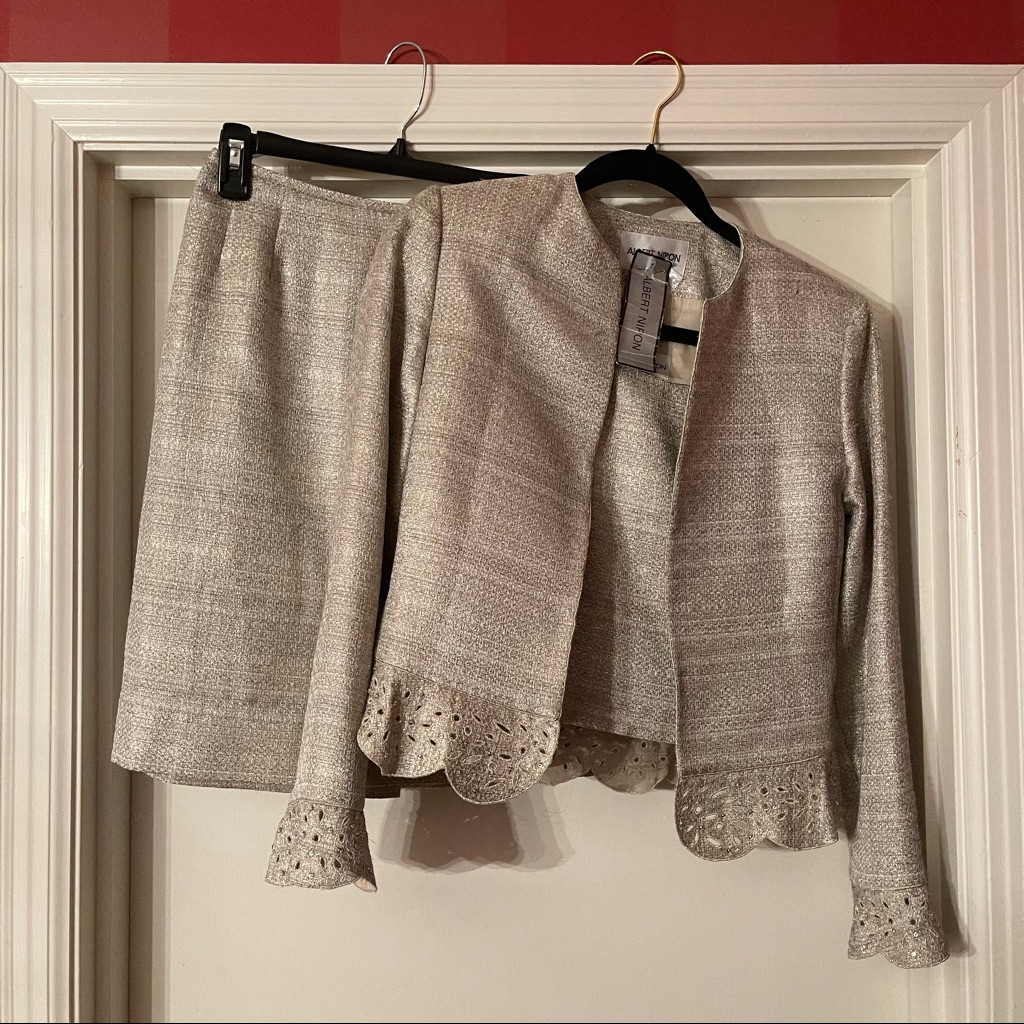 Nwt! Albert Nipton Skirt, Top, & Jacket Set